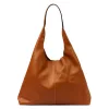 Dámska kožená kabelka cez rameno Luka 26-082 v koňakovo hnedej farbe 50 x 42 x 11 cm