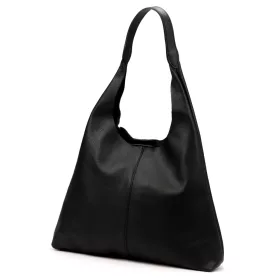    Dámska kožená kabelka cez rameno Luka 26-082 čierna 50 x 42 x 11 cm