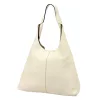  Dámska kožená kabelka cez rameno Luka 26-082 krémovej farby 50 x 42 x 11 cm