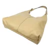  Dámska kožená kabelka cez rameno Luka 26-082 v béžovej farbe 50 x 42 x 11 cm