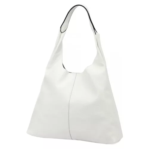  Dámska kožená kabelka cez rameno Luka 26-082 biela 50 x 42 x 11 cm