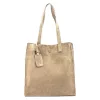  Dámska béžová semišová kožená kabelka Luka 25-041 31 x 33 x 11 cm