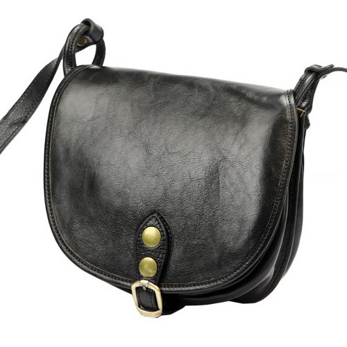  Dámska kožená kabelka Florence 8863 MN čierna 25,5 x 22 x 10 cm