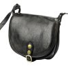  Dámska kožená kabelka Florence 8863 MN čierna 25,5 x 22 x 10 cm