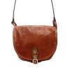 Dámska kožená kabelka Florence 8863 MN hnedej farby 25,5 x 22 x 10 cm
