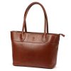  Dámska kožená kabelka Florence 12 v koňakovej farbe 40 x 27 x 16 cm