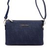  Dámska kožená taška Gian Marco Venturi GMV 9096 modrá 28 x 19 x 8 cm