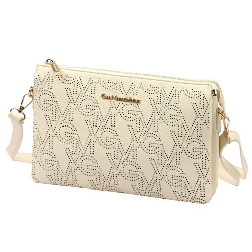  Dámska kožená taška Gian Marco Venturi GMV 9096 béžovej farby 28 x 19 x 8 cm