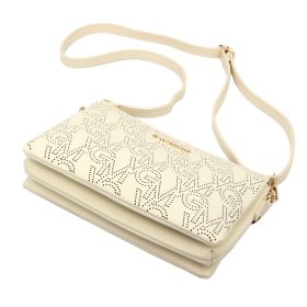    Dámska kožená taška Gian Marco Venturi GMV 9096 béžovej farby 28 x 19 x 8 cm