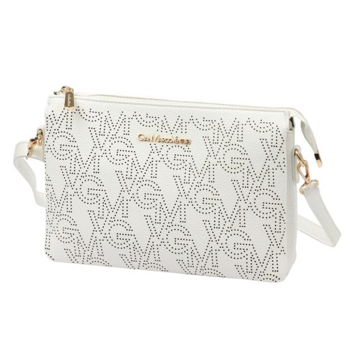  Dámska kožená taška Gian Marco Venturi GMV 9096 biela 28 x 19 x 8 cm