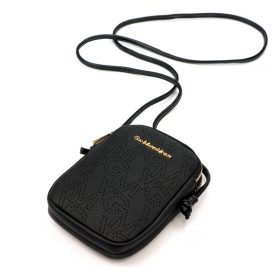   Gian Marco Venturi GMV 9094 fekete női rostbőr táska 14 x 19 x 5 cm