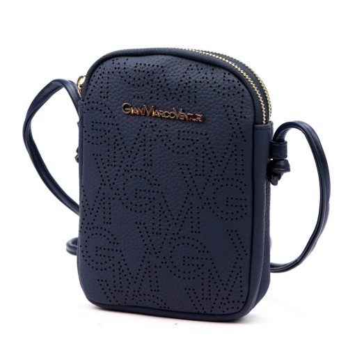 Gian Marco Venturi GMV 9094 kék női rostbőr táska 14 x 19 x 5 cm