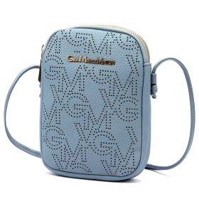   Gian Marco Venturi GMV 9094 kék női rostbőr táska 14 x 19 x 5 cm