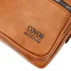  Pánska polyesterová taška na opasek Coveri C5022 v koňakovej farbe 18,5 x 21 x 8 cm