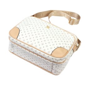 BRICIOLE 4197# fehér női rostbőr táska 30 x 26 x 12 cm