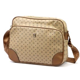 BRICIOLE 4197# bézs női rostbőr táska 30 x 26 x 12 cm