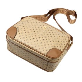 BRICIOLE 4197# bézs női rostbőr táska 30 x 26 x 12 cm