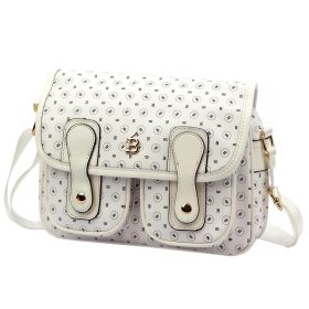 BRICIOLE 4195# fehér női rostbőr táska 28 x 20 x 13 cm