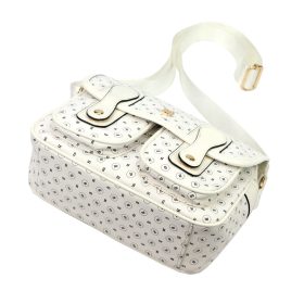 BRICIOLE 4195# fehér női rostbőr táska 28 x 20 x 13 cm