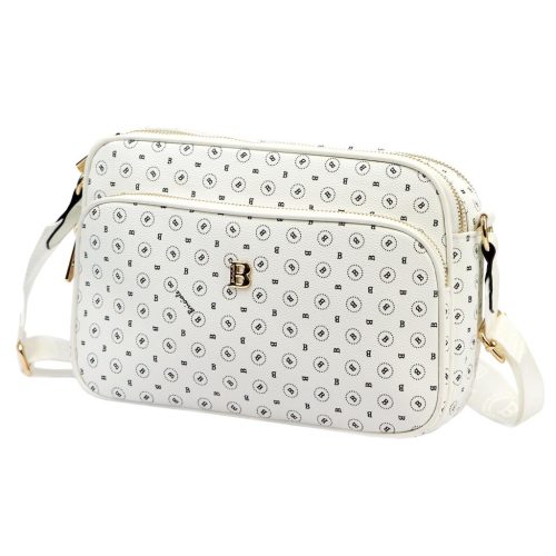 BRICIOLE 4191# fehér női rostbőr táska 29 x 19 x 10 cm