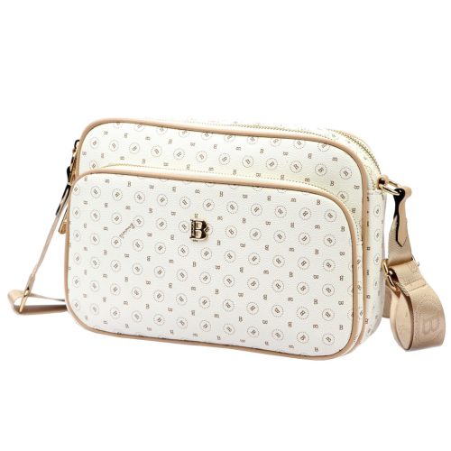 BRICIOLE 4191# fehér női rostbőr táska 29 x 19 x 10 cm