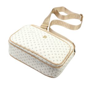 BRICIOLE 4191# fehér női rostbőr táska 29 x 19 x 10 cm