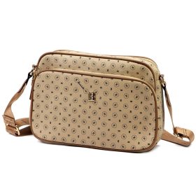 BRICIOLE 4191# bézs női rostbőr táska 29 x 19 x 10 cm