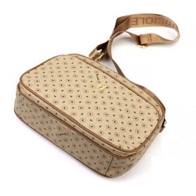 BRICIOLE 4191# bézs női rostbőr táska 29 x 19 x 10 cm