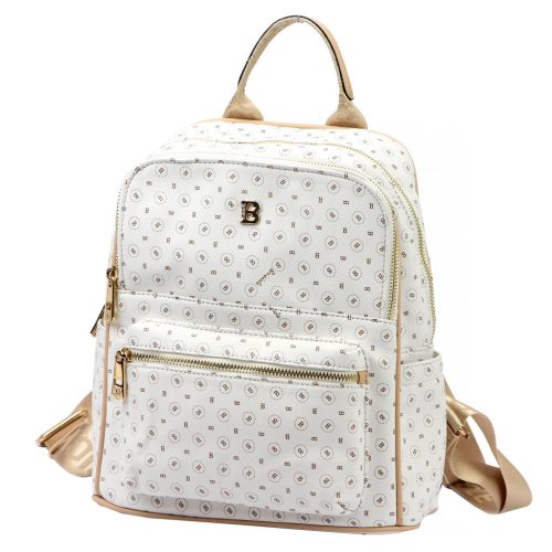 BRICIOLE 4192# fehér női rostbőr táska 30 x 32 x 10 cm