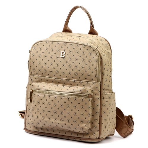 BRICIOLE 4192# bézs női rostbőr táska 30 x 32 x 10 cm