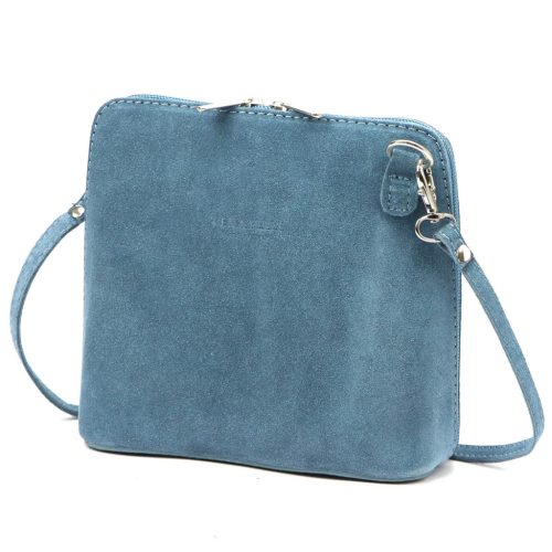  Dámska kabelka Barberinis 1703 z modrej semišovej kože 17 x 17 x 9 cm