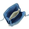  Dámska kabelka Barberinis 1703 z modrej semišovej kože 17 x 17 x 9 cm