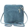  Dámska kabelka Barberinis 1703 z modrej semišovej kože 17 x 17 x 9 cm