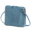  Dámska kabelka Barberinis 1703 z modrej semišovej kože 17 x 17 x 9 cm