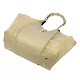    Dámska kožená kabelka Luka 26-068 béžovej farby 45 x 30 x 16 cm