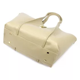   Dámska kožená kabelka Luka 26-068 DOLLARO béžovej farby 45 x 30 x 16 cm