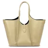 Dámska kožená kabelka Luka 26-068 DOLLARO béžovej farby 45 x 30 x 16 cm
