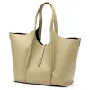 Dámska kožená kabelka Luka 26-068 DOLLARO béžovej farby 45 x 30 x 16 cm