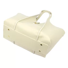    Dámska kožená kabelka Luka 26-068 DOLLARO krémovej farby 45 x 30 x 16 cm