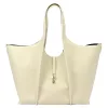  Dámska kožená kabelka Luka 26-068 DOLLARO krémovej farby 45 x 30 x 16 cm