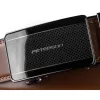 Peterson PTN A018-AS BROWN férfi bőr öv 135 cm