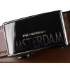 Peterson PTN A022-AS BROWN férfi bőr öv 135 cm