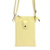 Luka 20-070 halvány sárga női bőr telefontartó, partytáska 14 x 21 x 3.5 cm