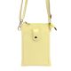 Luka 20-070 halvány sárga női bőr telefontartó, partytáska 14 x 21 x 3.5 cm