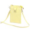 Luka 20-070 halvány sárga női bőr telefontartó, partytáska 14 x 21 x 3.5 cm