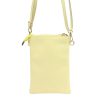Luka 20-070 halvány sárga női bőr telefontartó, partytáska 14 x 21 x 3.5 cm