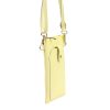 Luka 20-070 halvány sárga női bőr telefontartó, partytáska 14 x 21 x 3.5 cm
