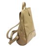 MiaMore 2001 DOLLARO taupe női marhabőr hátizsák 26 x 33 x 12 cm