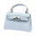  Dámska kožená kabelka Luka 24-002 pastelovej modrej farby, crossbody 21 x 14 x 8 cm