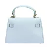  Dámska kožená kabelka Luka 24-002 pastelovej modrej farby, crossbody 21 x 14 x 8 cm